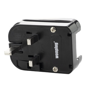 Wonplug 2025 Adaptador de viaje Adaptador de enchufe fusionado Negro para viajar en <span class=keywords><strong>España</strong></span> Suecia Reino Unido Corea del Sur y Malasia Nueva idea de producto - Product Image 6