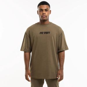 Haute qualité 240Gsm blanc goutte épaule t-shirt 100% coton lourd surdimensionné t-shirt personnalisé hommes T-shirts - Product Image 2