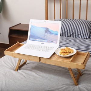 Addreen – Support de rangement pliable et personnalisable en bambou écologique, étanche, pour baignoire et plateau de lit, avec glissière - Product Image 6