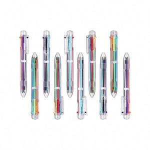 Custom 6 in 1 Multicolor Retractable Ballpoint Pen for Office School Students <b>Gift</b> Kids Party Favors - Product Image 1