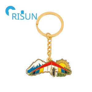 Porte-clés parachute parachutiste en métal, extérieur, émaillé, pour le parapente, logo personnalisé Llavero Porte-clés en émail pour le deltaplane - Product Image 3