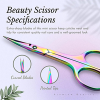 Ciseaux à ongles professionnels à poignée en céramique avec revêtement en titane 3.9 0.92 pointe fine pour outil de beauté polyvalent pour manucure à cuticules