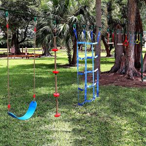 Giban, usine de source de <span class=keywords><strong>Ninja</strong></span> slack line, Course d'obstacles <span class=keywords><strong>Ninja</strong></span> <span class=keywords><strong>Slackline</strong></span> de 50 pieds, équipement de jeu en plein air pour enfants - Product Image 4