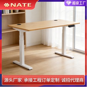 NATE Electric <b>Height</b> <b>Adjustable</b> Desk Dual Motor Metal Frame Office Computer Desk - Product Image 5