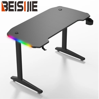 Table de jeu ovale réglable en hauteur BEISIJIE Y-Y (710-790 mm) avec manivelle manuelle, design RGB 256 couleurs, plateau P2 de 18 mm en fibre de carbone
