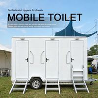Toilettes portables modulaires préfabriquées en acier de haute qualité, design moderne, écologiques, durables, pour usage extérieur, avec porte de sécurité, faciles à assembler 1