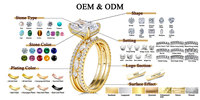 Bague personnalisée Peishang OEM/ODM, fabricant de bijoux sur mesure, fabricant de bijoux DIY, argent sterling 925 plaqué or 14 carats, vente en gros de bagues personnalisées