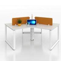 BERSON – tables de lecture d'ordinateur de bureau, pieds de table en acier bon marché, forme ronde, cadre à 3 sièges