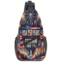 Sac bandoulière léger en polyester, motif drapeau américain, Aigle, 250e anniversaire de l'Amérique, sac à bandoulière patriotique