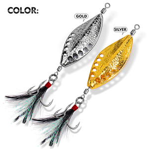 Señuelo de Pesca Artificial Metálico VIB Tipo Cuchara en Colores Dorado/Plateado, 3.5g 5g 7g 10g 15g - Product Image 2