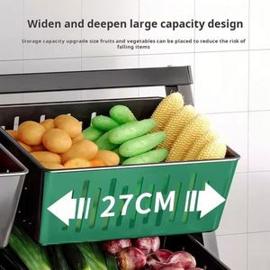 Estante Organizador Multifuncional de 4 Niveles para Almacenamiento en el Hogar, Cocina, Frutas, Alimentos y Baño - Product Image 4
