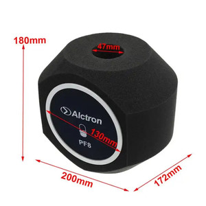 Micrófono Wind Shield Bola de aislamiento Acústico <span class=keywords><strong>para</strong></span> Record Studios Micrófono Espuma absorbente de sonido Diseño de sello de cinco lados filtro PF8 - Product Image 3