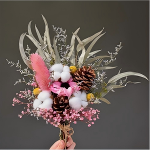 Bouquet de fleurs séchées préservées avec du coton pour la Saint-Valentin, la fête des mères, Noël, cadeau de fête, décoration de la maison - Product Image 3