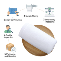 Toalla de Baño de Algodón con Logotipo Bordado Personalizado, Toalla Blanca Absorbente para Hotel, Spa y Baño