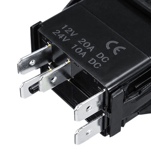 12V 24V 5 Pin SPST On Off Carling Style Interruptores basculantes a prueba de agua Cubierta personalizada en blanco - Product Image 2