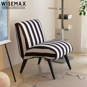 WISEMAX Muebles de Sala, Sillones Modernos, Sofá Moderno, Silla de Descanso, Silla de Diseño con Rayas Blancas y Negras para Sala de Estar - Product Image 4