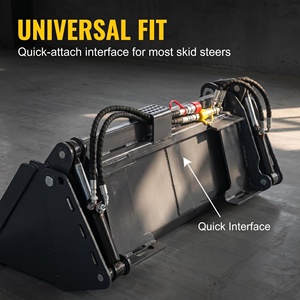 Bac multifonction <span class=keywords><strong>4</strong></span>-en-1 de <span class=keywords><strong>42</strong></span> pouces pour mini-chargeuse compacte, robuste et renforcé, avec soudure de remplacement, compatible Bobcat, CAT, John Deere, Kubota - Product Image 5