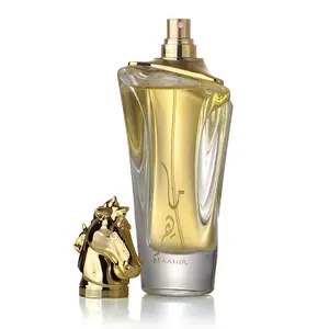 Altın kap doldurulabilir parfüm şişesi benzersiz şekilli şişeler 40ml 85ml 125ml piramit cam parfüm şişesi ambalaj kutusu ile