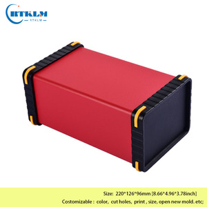 กล่องอลูมิเนียมอิเล็กทรอนิกส์ <span class=keywords><strong>DIY</strong></span> โครงการอิเล็กทรอนิกส์กล่องกระจายพลังงานกล่องเชื่อมต่อแบตเตอรี่อลูมิเนียม220*126*96มม. - Product Image 3