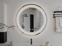 Miroir LED intelligent circulaire moderne personnalisable pour salle de bain, idéal pour appartement - Vente en gros usine