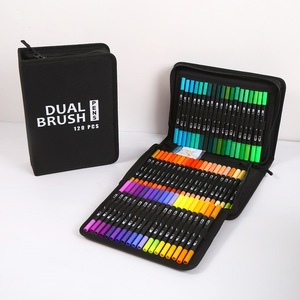 Marqueurs à double pinceau pour fournisseur d'art 120 Marqueurs de coloriage pour artistes Encres à base d'eau Non toxique Fine Line - Product Image 1