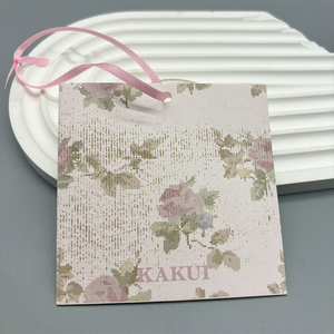 Pink Eco-Friendly Swing Labels Custom Logo Hanging <b>Tags</b> (Paper Hot Stamping Embossed/Printed Finish Washable) for Clothing - Product Image 1