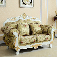 Vente en gros d'un canapé modulable en bois antique de luxe blanc style européen canapés classiques en tissu ensemble de canapés de salon dubaï