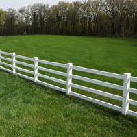 Clôture Commerciale en PVC Blanc de Qualité Professionnelle, Kit de Poteaux et Rails en Vinyle à 4 Rails pour Ferme Équine, Ranch, Bétail et Usage Industriel Robuste