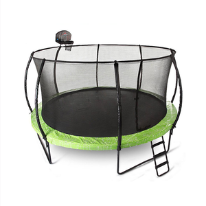Cama trampolín interior grande segura de PVC plegable para niños adultos con red protectora - Product Image 1