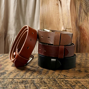 Ceinture en cuir pleine fleur réglable avec boucle en laiton massif et acier inoxydable, service OEM pour logo personnalisé - Product Image 1