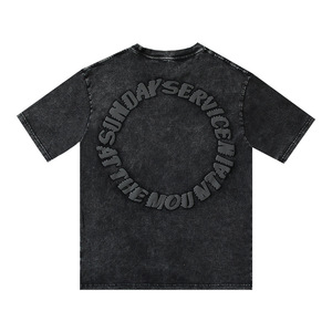 Camiseta de manga corta con estampado de letras Kanye de espuma Retro de belleza de verano - Product Image 3