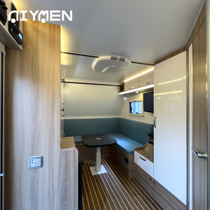 Lujo Ligero Mini RV Camper Remolque Pequeño Fibra de vidrio Todoterreno Híbrido Suspensión <span class=keywords><strong>independiente</strong></span> Muebles opcionales para acampar - Product Image 5