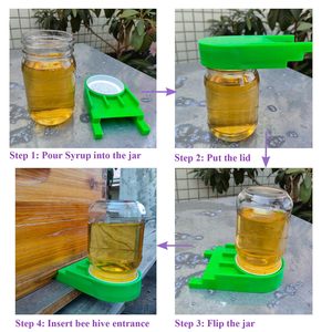 Nuevos comederos de entrada verde Bee Hive Solución de alimentación de jarabe de azúcar o agua fácil y efectiva - Product Image 4
