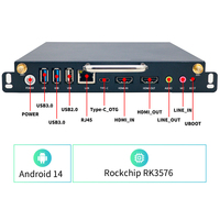 Module OPS du fabricant EDLA RK3576 Rockchip, ordinateur embarqué Android 14 WiFi, PC embarqué pour écran plat interactif
