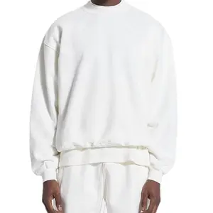 OEM Vente de gros Sweat-shirt épais 100% coton à logo personnalisé ras du cou pour hommes