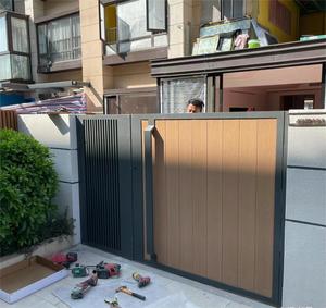 Wpc cửa trượt con lăn cổng động cơ Heavy Duty vô hình thép tự động trong Trung Quốc nhựa vườn hàng rào cửa vườn hàng rào cửa - Product Image 4