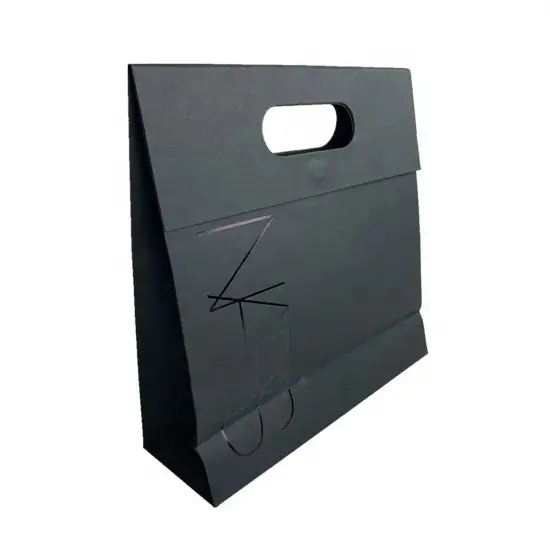 2024 हॉट सेल कस्टम पेपर पैकेजिंग बॉक्स बेकरी बॉक्स भोजन के लिए प्राइम ब्रांडेड पैकिंग गिफ्ट ब्लैक चॉकलेट पेपर बैग