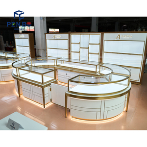 Đồ trang sức mỹ kính đồng hồ dây chuyền phụ kiện hiển thị <span class=keywords><strong>Showcase</strong></span> cho vàng trang sức cửa hàng thiết kế nội thất - Product Image 1