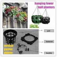 Panier suspendu auto-arrosant biodégradable pour système d'irrigation hydroponique, en plastique PP durable, capacité 30 kg, emballé en carton, pour fleurs