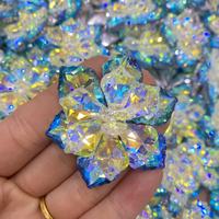 Appliques brodées en strass de cristal à coudre pour sacs, motif fleur, vente directe usine