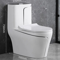 Sanitaires de luxe Salle de bain en céramique Porcelaine de couleur or noir Wc Cuvette de toilette monobloc