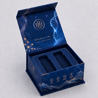 Boîte cadeau de luxe personnalisée de style livre avec fermeture magnétique, emballage rigide pour flacons, avec dorure à chaud pour flacons de 3 ml et 10 ml
