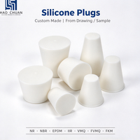 Bouchons coniques en silicone sur mesure Shore 30-70A, résistants aux hautes températures, pour l'étanchéité des tubes, bouteilles et conteneurs de laboratoire
