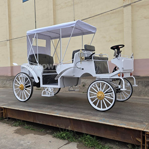 Voiture de tourisme électrique 2026, nouveau design, 4 roues, chariot de chevaux vintage pour parcs, stations balnéaires, mariages et événements - Product Image 5