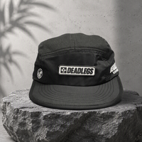 Casquettes de camping personnalisées en gros à 5 panneaux, séchage rapide, en nylon et polyester, maille Ripstop, avec patch en silicone personnalisé et logo brodé latéral plat
