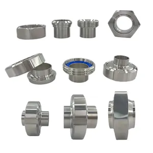 Contoh Gratis Tee Cross Union Cap Coupling Thread Multi-jenis Pria Wanita Mengurangi Siku Stainless Steel Pipa Sanitasi Fitting