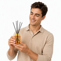 Diffuseur de parfum artisanal de luxe à base de roseaux, motif ananas, sans flamme, longue durée, anti-moustiques, 120 ml