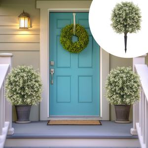 UV dayanıklı yapay şimşir Topiary açık bitkiler başak sahte çalılar ile ev dekor için - Product Image 4