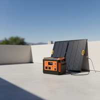 Power Bank LiFePO4 Portabel untuk Luar Ruangan, Inverter Gelombang Sinus Murni, Pengontrol MPPT, Tipe C, Sumber Energi Mobil, Baterai Penyimpanan Energi untuk Berkemah