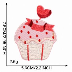 Parche bordado autoadhesivo con diseño de pastel, galleta, postre y comida, estilo 'Sweet Girl', para decoración de fundas de teléfono y bolsos - Product Image 6